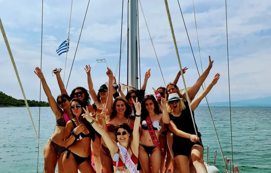 Bachelor Party in Thasos Island, Greece, with Sailing Boat